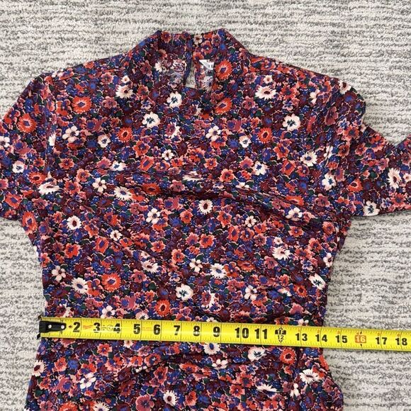 NWT Veronica Beard Louella Ruched Floral Mini Dress Stretch Silk Size 4 - Picture 10 of 16